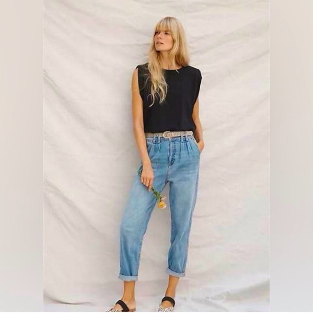Anthropologie Pilcro and the Letterpress Ultra High - Rise Pleated Trouser Taper